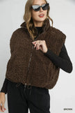 Umgee Sherpa-Lined Zip Vest with Drawstring Hem  Style Ratio