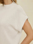 Double Take Full Size Mock Neck Short Sleeve Sweater  Style Ratio