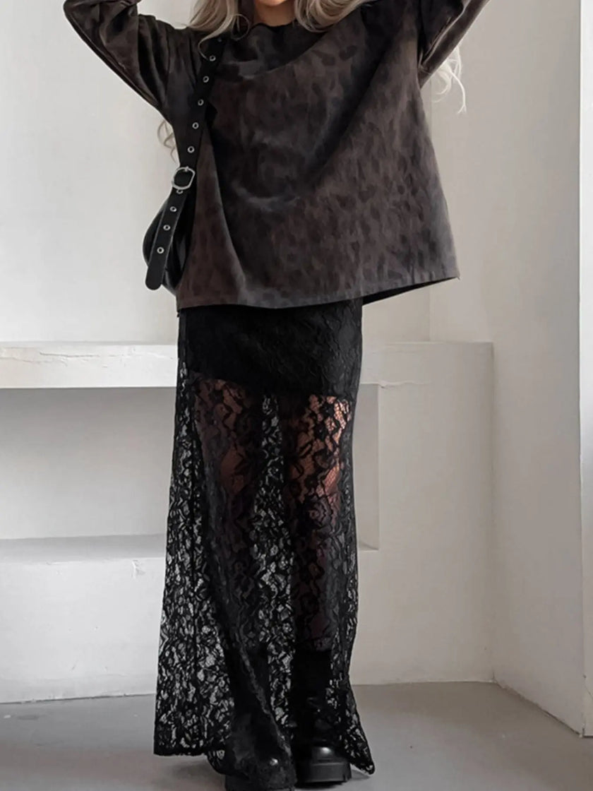 Lace Maxi Skirt  Style Ratio