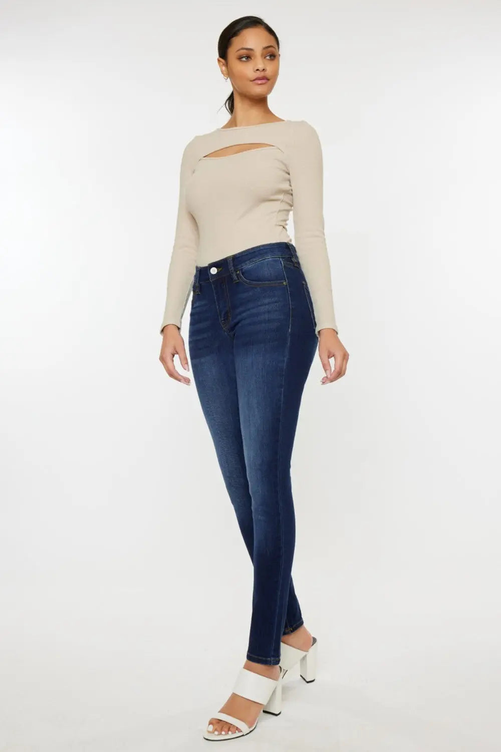 Kancan Mid Rise Gradient Skinny Jeans  Style Ratio