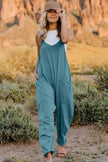 Double Take V Neck Sleeveless Jumpsuit with Pockets  Style Ratio