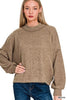 Zenana Brushed Melange Hacci Cropped Sweater  Style Ratio