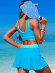 Scoop Neck Top and Skort Swim Set  Style Ratio
