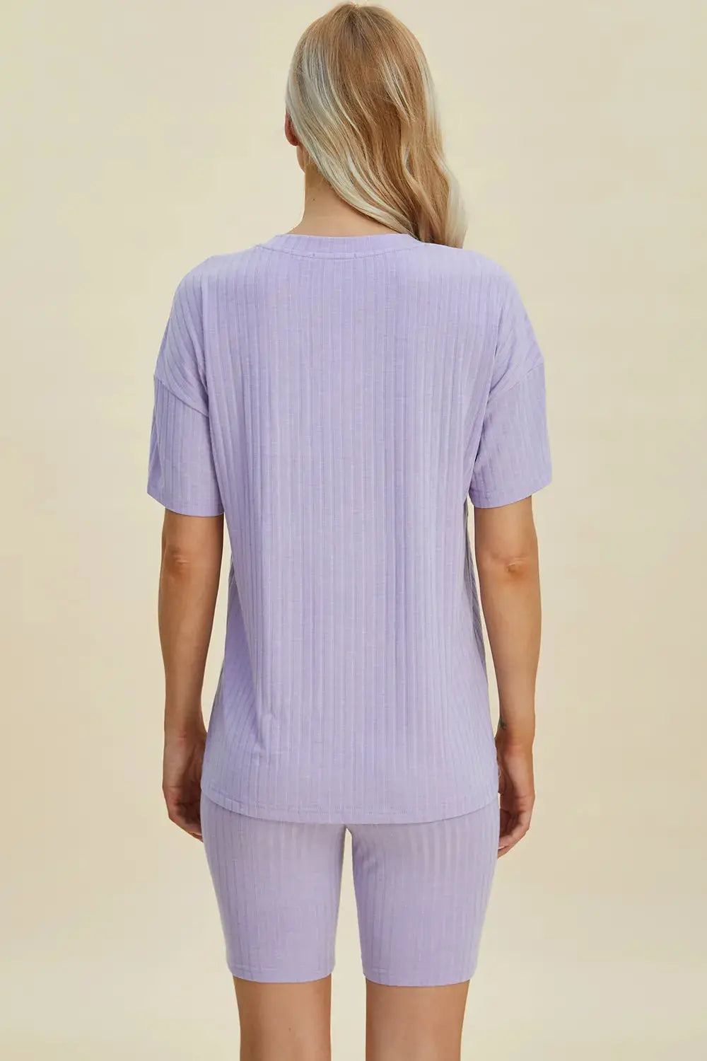 Basic Bae Full Size Ribbed V-Neck Short Sleeve Top and Shorts Loungewear  Style Ratio