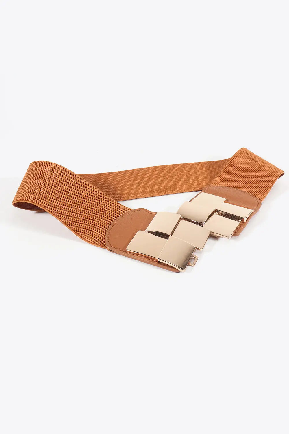 Geometric Buckle Elastic Wide Belt  Style Ratio