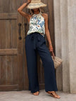 Printed Tank Top and Wide Leg Pants Set  Style Ratio
