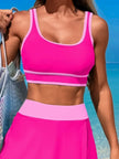 Scoop Neck Top and Skort Swim Set  Style Ratio