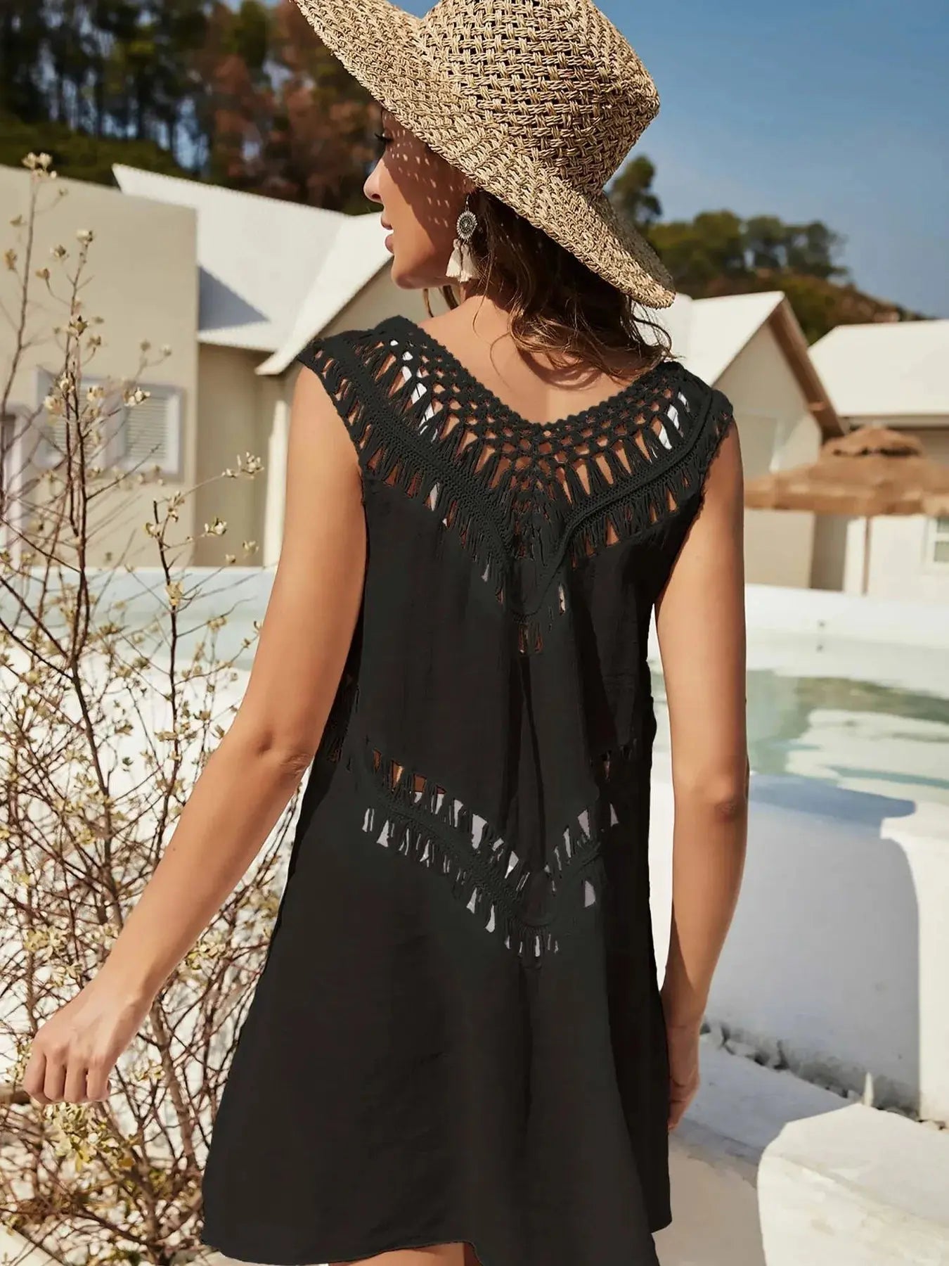 Crochet Detail Beach Cover Up  Style Ratio