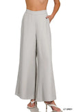Zenana Relaxed Fit Elastic Waisted Wide Leg Pants  Style Ratio