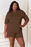 Basic Bae Full Size Soft Half Sleeve Top and Shorts Loungewear  Style Ratio