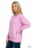 Zenana Fleece Boat Neck Sweatshirt  Style Ratio