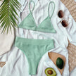 Spaghetti Strap Ribbed Bikini  Style Ratio