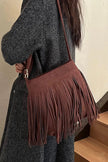 Suede Fringe Shoulder Bag  Style Ratio