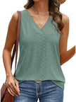 Eyelet V-Neck Tank  Style Ratio