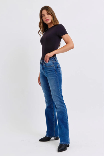 Judy Blue Bootcut Jeans with Thermal Lining Trendsi