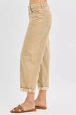 RISEN High Rise Crop Barrel Cordurory Pants  Style Ratio