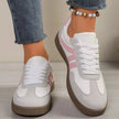 Striped Lace-Up Casual Sneakers  Style Ratio