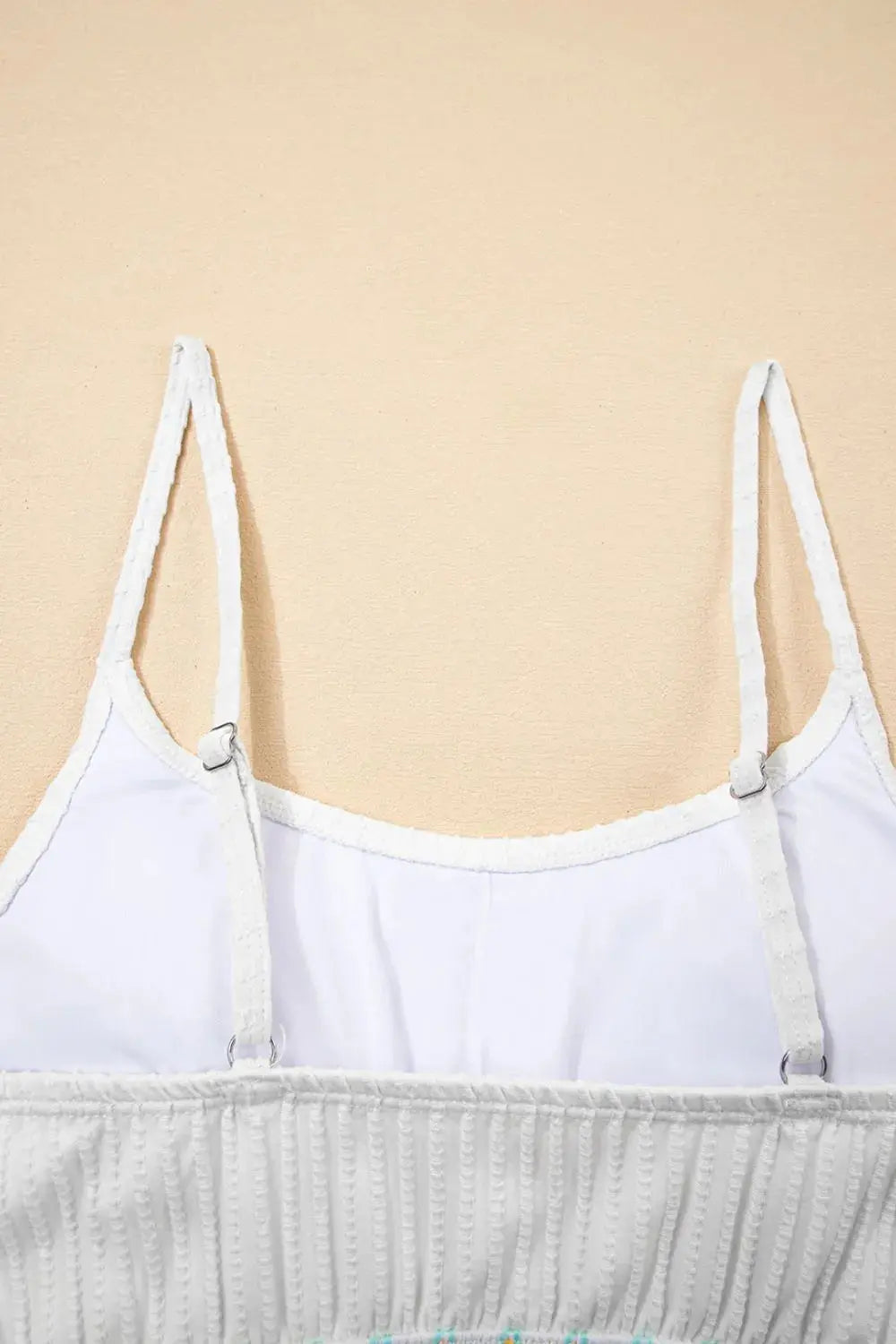 Textured Contrast Banding Bikini High Waist 2pcs Swimsuit  Style Ratio