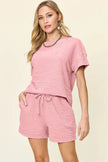 Double Take Short Sleeve Shirt and Drawstring Shorts Set  Style Ratio