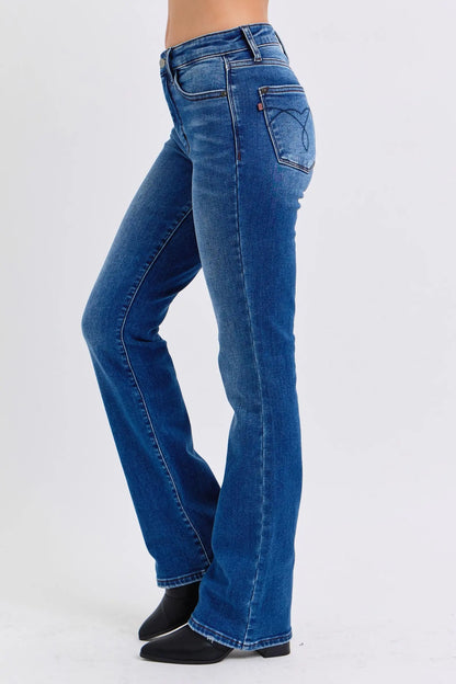 Judy Blue Bootcut Jeans with Thermal Lining Trendsi