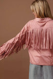 BiBi Suede Fringe Long Sleeve Jacket  Style Ratio