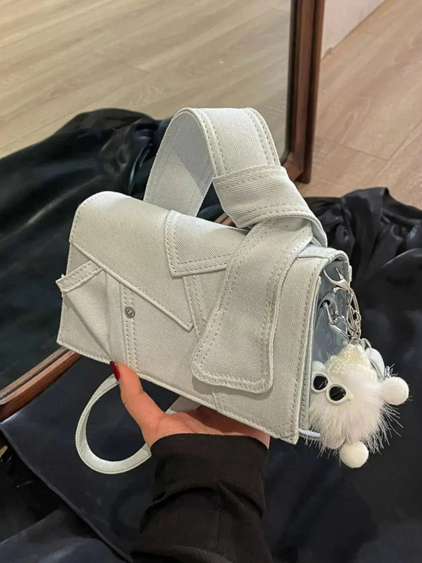 Denim Patchwork Crossbody Bag  Style Ratio