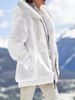 Full Size Cozy Fleece Zip-Up Hooded Jacket  Style Ratio