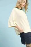 Umgee Ribbed Knit Top with Contrast Trim  Style Ratio