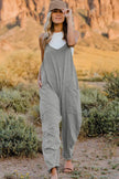 Double Take V Neck Sleeveless Jumpsuit with Pockets  Style Ratio