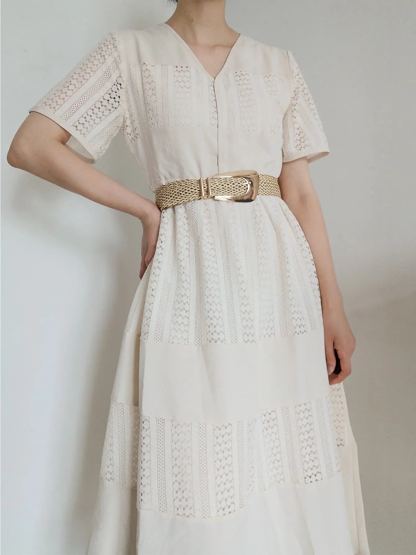 Irregular Buckle Braid Belt  Style Ratio