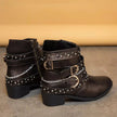 Studded Buckle Ankle Boots  Style Ratio