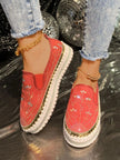 Rhinestone Embellished Platform Loafers  Style Ratio