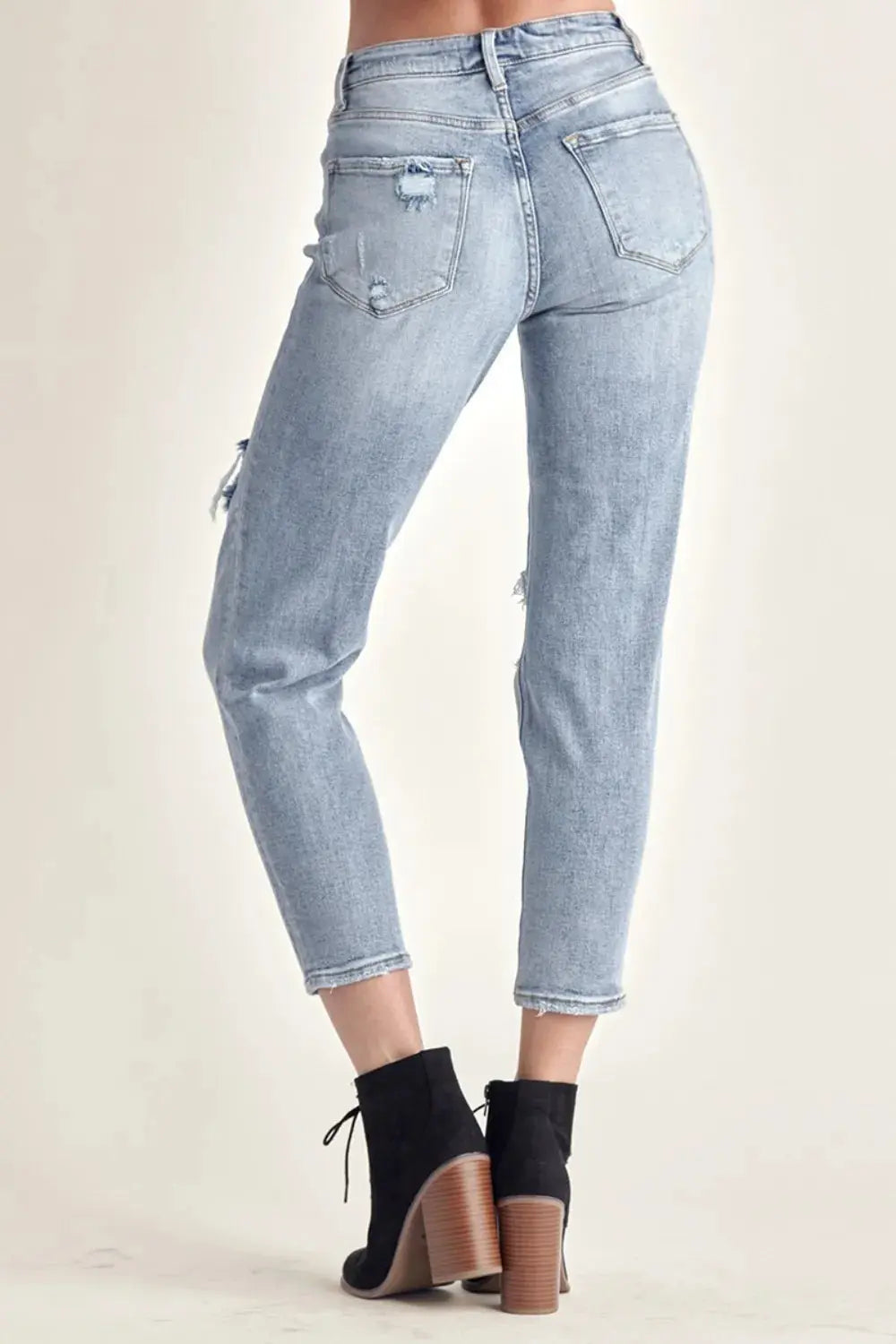 RISEN Distressed Slim Cropped Jeans  Style Ratio
