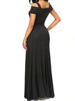 Elegant Off-Shoulder Slit Maxi Dress  Style Ratio