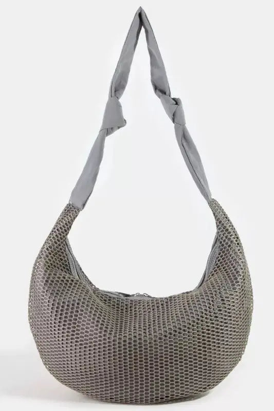 Fame Textured Mesh Knot Shoulder Bag  Style Ratio