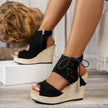 Peep Toe Wedge Sandals  Style Ratio
