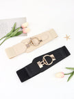 PU Elastic Wide Belt with Alloy Buckle  Style Ratio