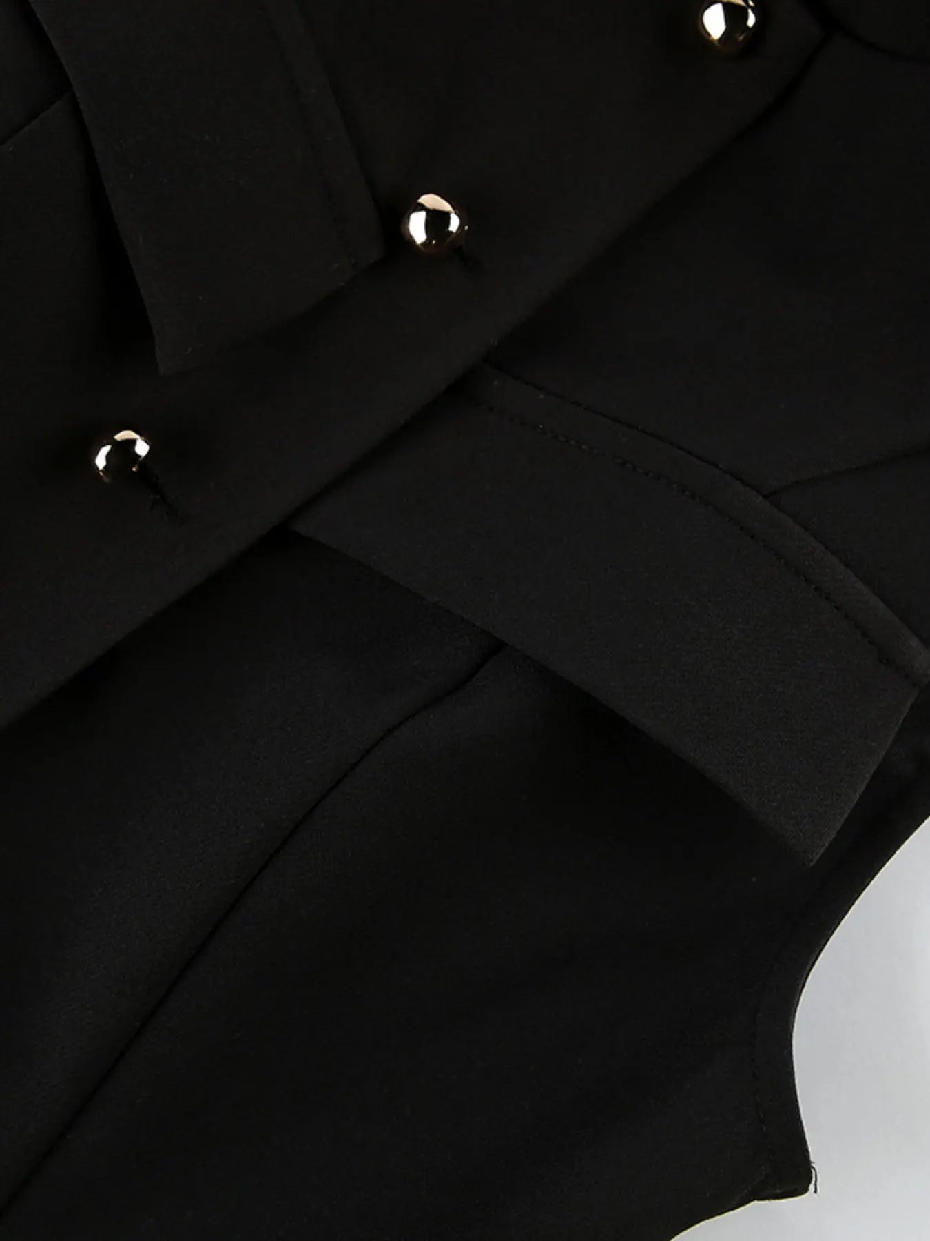 Stand Collar Button-Down Vest Coat  Style Ratio