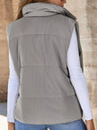 Corduroy Zip Up Vest Coat  Style Ratio
