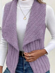 Cozy Fleece Open Front Vest  Style Ratio