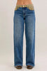 Judy Blue MR Column Straight Jeans with Corduroy Waist  Style Ratio