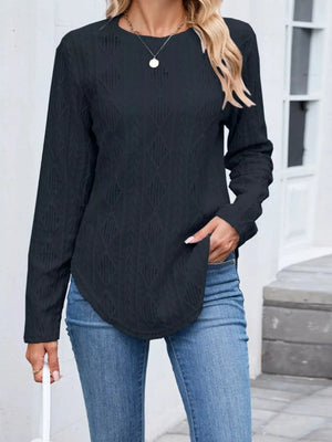 Diamond Pattern Knit Long Sleeve Shirt  Style Ratio