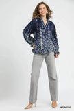 Umgee Full Size Floral Vine Print Blouse with Balloon Sleeves  Style Ratio