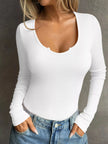 Ribbed Knit Long Sleeve Fitted Shirt  Style Ratio