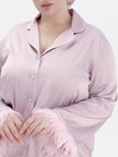 Silky Button Up Top and Pants Lounge Set  Style Ratio