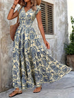Printed Cap Sleeve Maxi Dress  Style Ratio