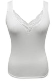 Full Size Lace Detail V-Neck Tank  Style Ratio