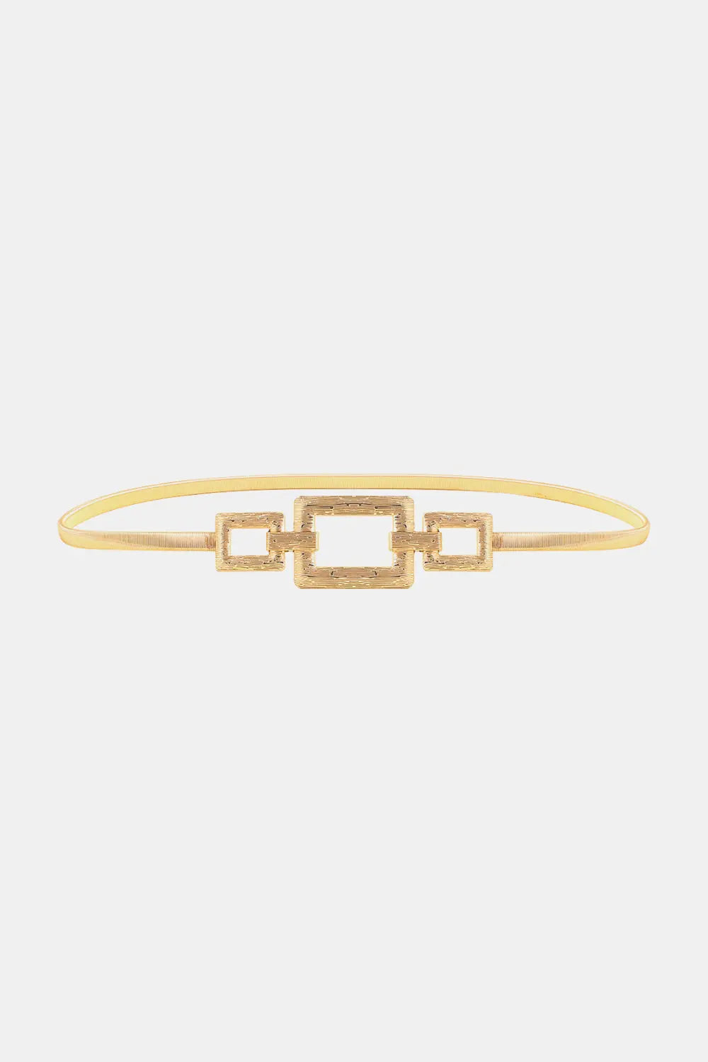 Square Shape Zinc Alloy Buckle Iron Belt  Style Ratio