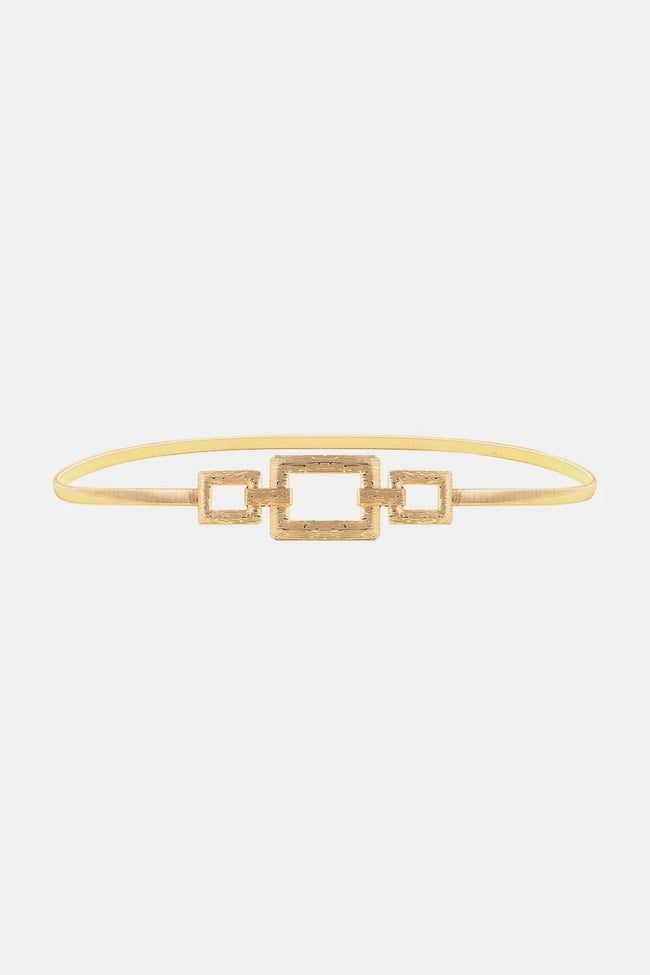 Square Shape Zinc Alloy Buckle Iron Belt  Style Ratio