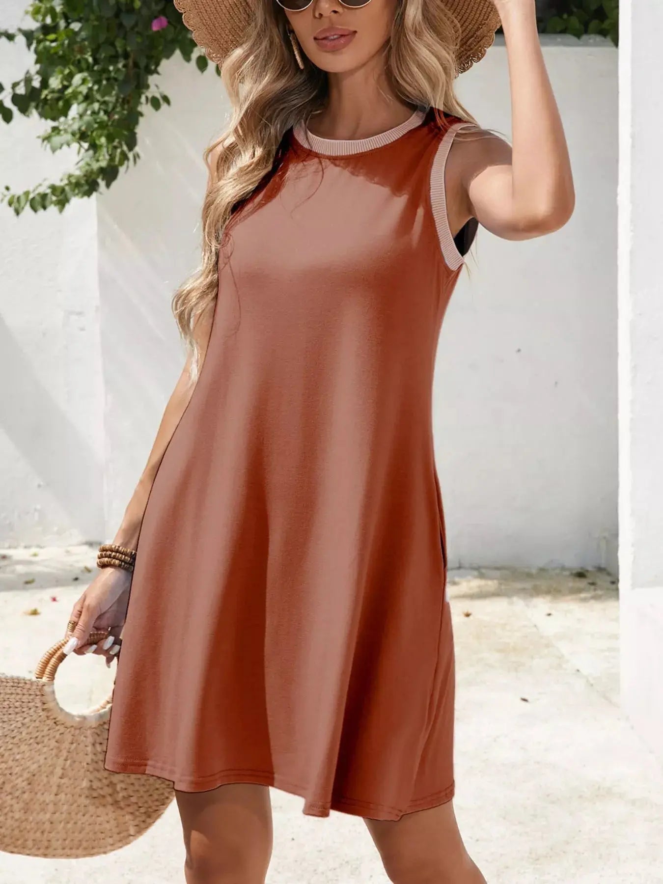 Sleeveless Casual Flowy Mini Dress  Style Ratio